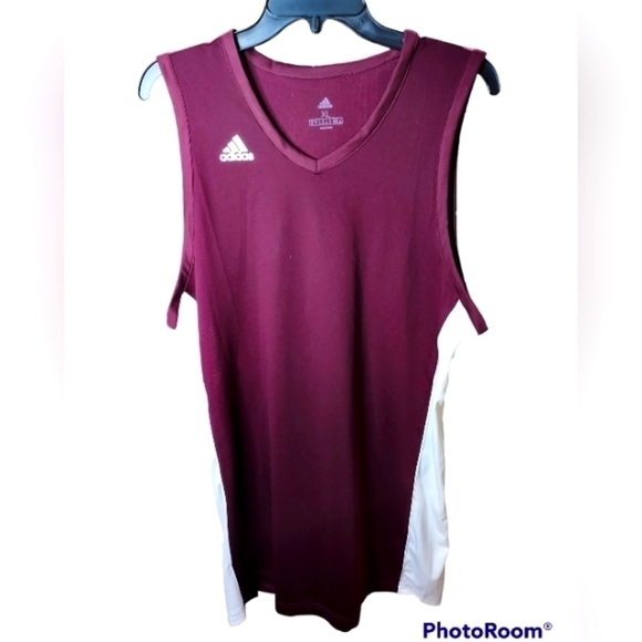 Adidas NXT Basketball Jersey XL Maroon and white prime green recyclematerial NWT - Picture 1 of 13